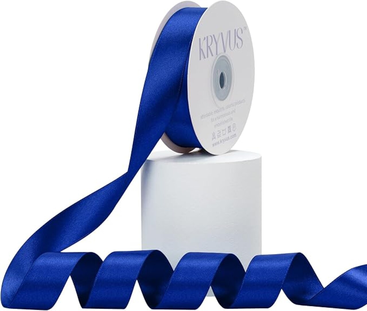 Double Faced Royal Blue Satin Ribbon, 7/8 Inch X 25 Yards Polyester Ribbon for Gift Package Wrapping, Crafts, Bow Making, Sewing, Flower Bouquet, Wedding Party Decor